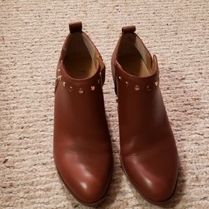 Franco Sarto genuine leather Cognac booties.